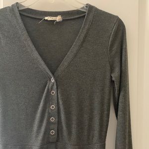 Long-sleeved Grey Dress